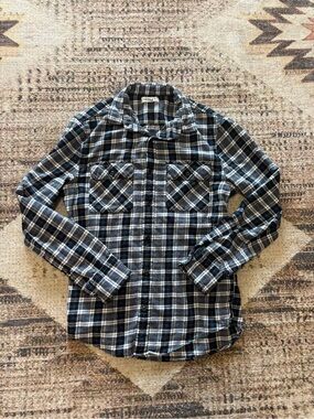 The Rail Men’s Blue/Grey Flannel Size Small